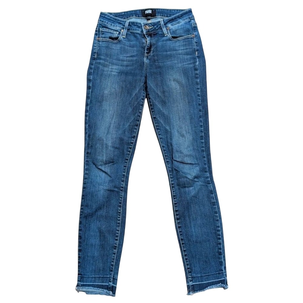 Paige Jeans 26 Verdugo Ankle Skinny Designer Premium Denim Raw Hem Made In USA